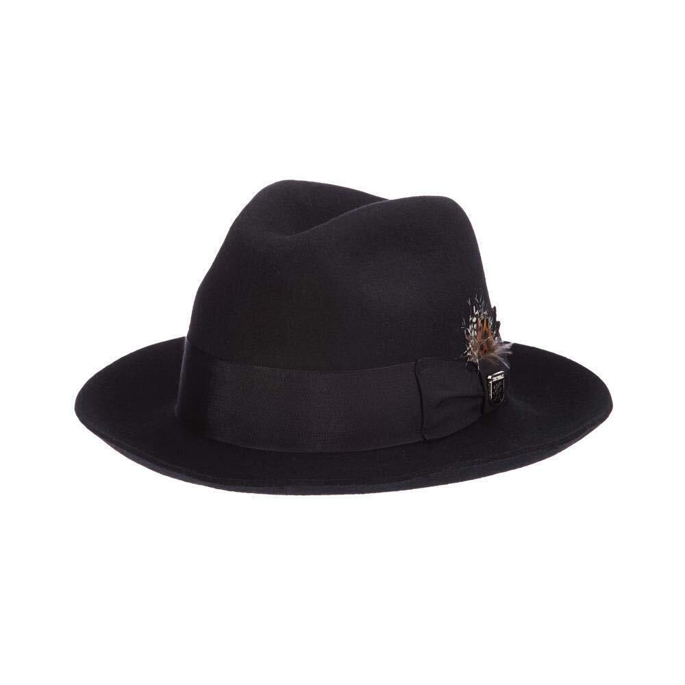 4933 Wool Felt Fedora, Black, XX-Large